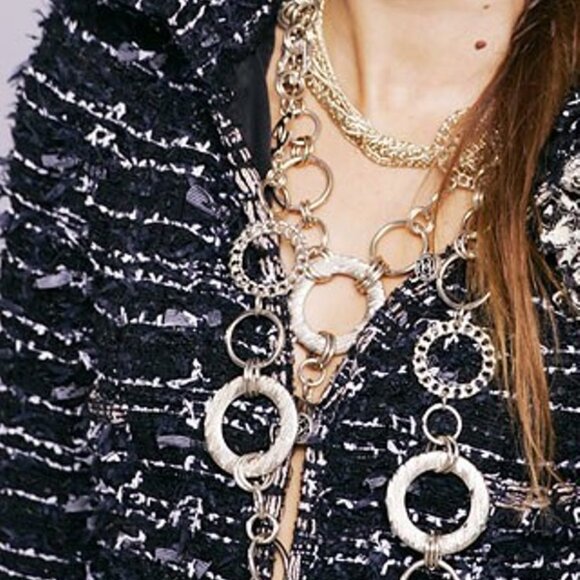 RUNWAY CHANEL 2006 COLLECTION CC METAL RHINESTONE CHAIN BELT/NECKLACE - Picture 1 of 13